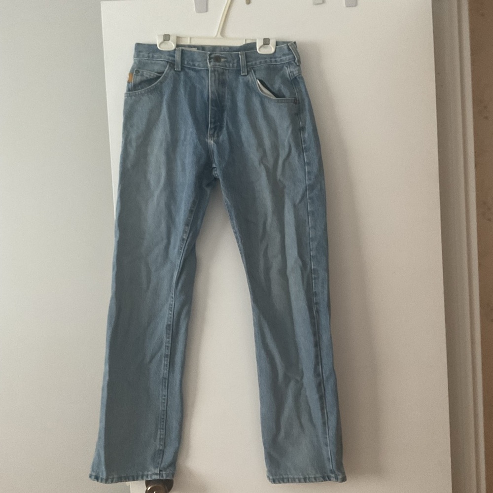 Lee dungarees authentic original straight leg vintage light wash jeans